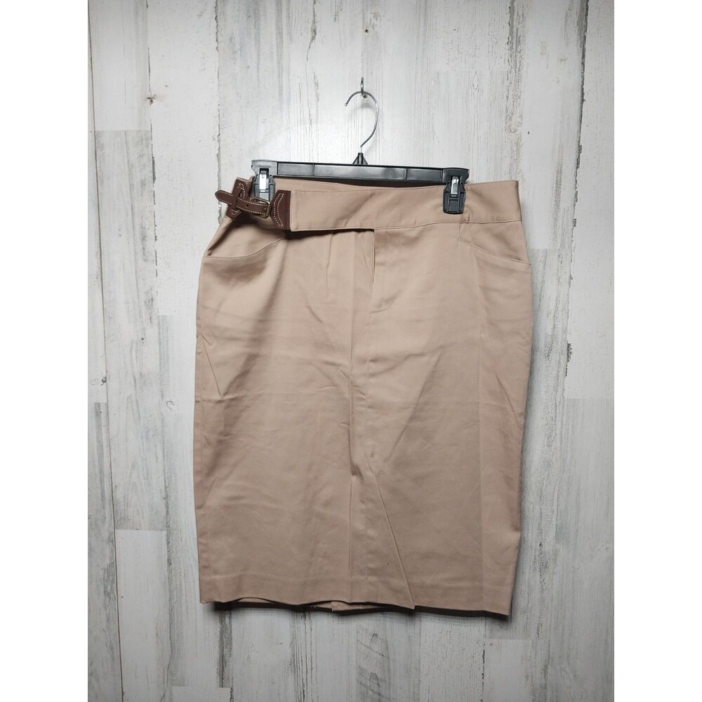 Lauren Ralph Lauren Equestrian Khaki Pencil Skirt Size 10 NWT